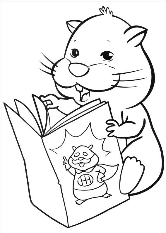 Plansa de colorat cu Hamsteri 70 68